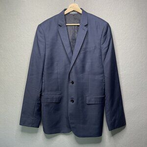 Express Blazer Sports Coat Jacket Blue Mens Size 42 Long